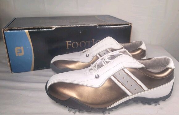 FootJoy Shoes - Footjoy Women's Golf Shoes size 6.5 Bronze & White LoPro Collection